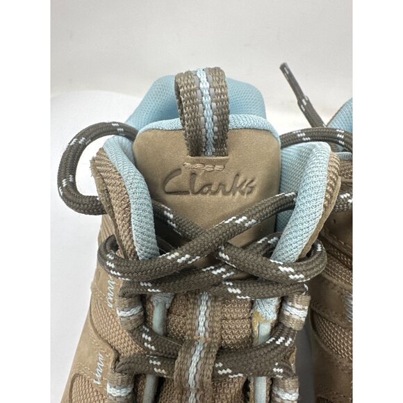 Clarks Outlay Hiking Boots Women’s 8 EU 39 Brown Leather Textile Outdoor Trail - Picture 3 of 10